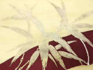 アンティーク　絽　笹竹模様織り出し名古屋帯